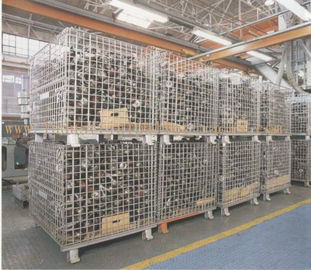 Heavy Weight Foldable Collapsible Wire Containers W47&quot; X D39&quot; X H35&quot; In Zinc plate Finishes